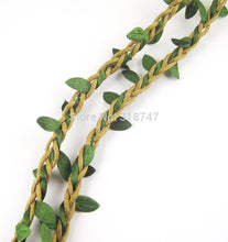 Load image into Gallery viewer, DIY Wax Cord With Leaves - 2 Yards Long - stilyo
