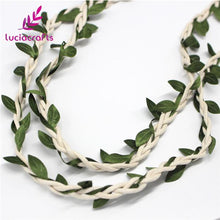 Load image into Gallery viewer, DIY Wax Cord With Leaves - 2 Yards Long - stilyo
