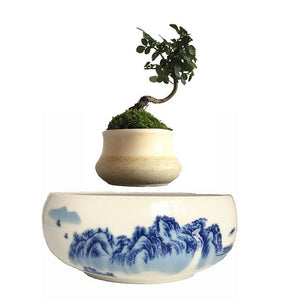 Blue Ocean Base Levitating Air-Floating Bonsai Pot - stilyo