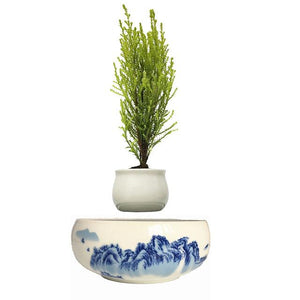 Blue Ocean Base Levitating Air-Floating Bonsai Pot - stilyo