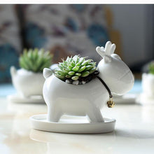 Load image into Gallery viewer, Deer Shaped Ceramic Planter - stilyo
