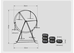 Ferris Wheel-stand with 6 Cement Succulent Plant Pots - stilyo