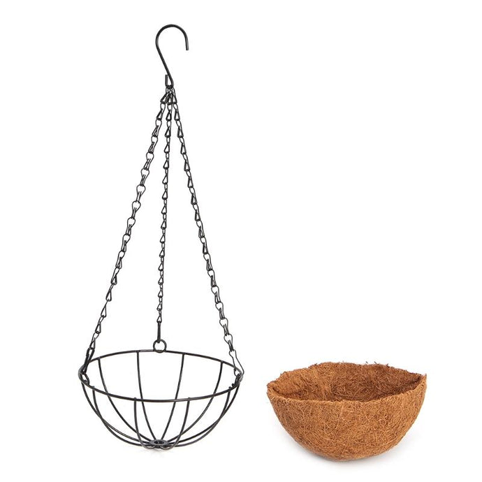 Hanging Coconut Vegetable Flower Pot Basket Liners Planter Garden Decor Iron Art - stilyo