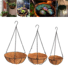 Load image into Gallery viewer, Hanging Coconut Vegetable Flower Pot Basket Liners Planter Garden Decor Iron Art - stilyo
