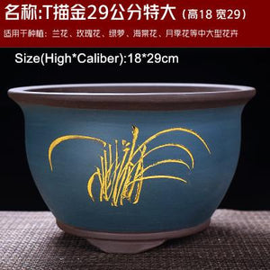 Boutique Zisha Clay Bonsai Pot Hand-Painted - stilyo