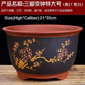 Boutique Zisha Clay Bonsai Pot Hand-Painted - stilyo