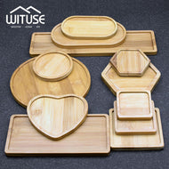 Bamboo Wooden Shaped Pot/Plant Trays - stilyo