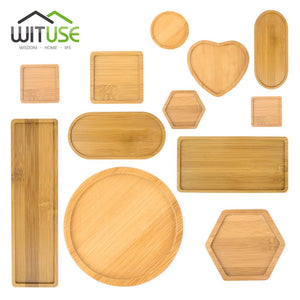 Bamboo Wooden Shaped Pot/Plant Trays - stilyo