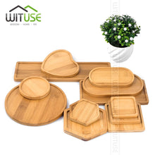 Load image into Gallery viewer, Bamboo Wooden Shaped Pot/Plant Trays - stilyo
