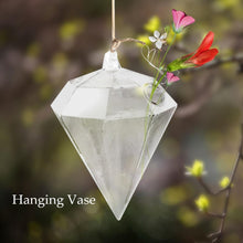 Load image into Gallery viewer, Diamond Shaped Glass Hanging Plant Pot - stilyo
