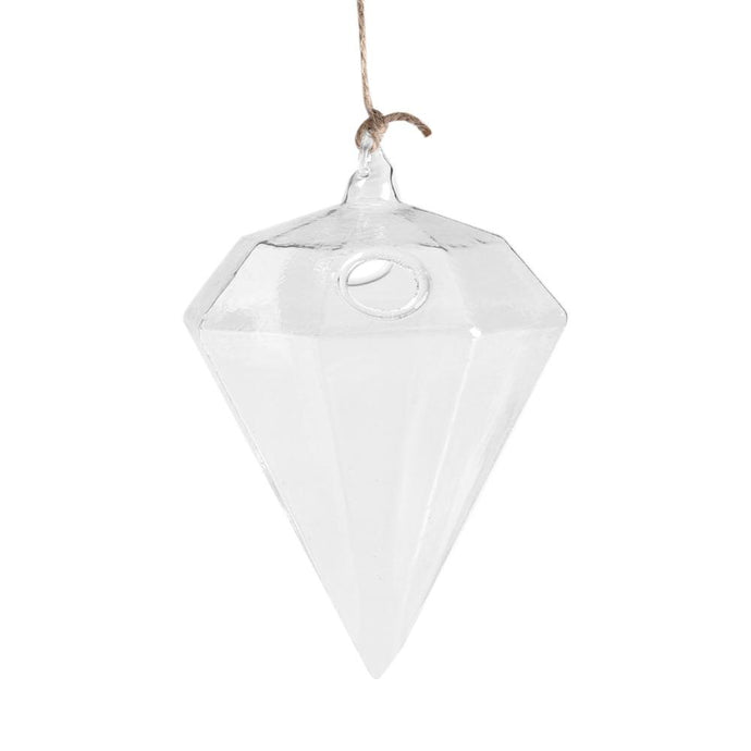 Diamond Shaped Glass Hanging Plant Pot - stilyo